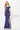 Formal Dresses Formal Long 3D Floral Applique Evening Peplum Dress Navy Blue/Silver