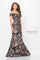 Formal Dresses Long Mermaid Formal Floral Metallic Evening Dress Black