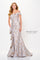 Formal Dresses Long Mermaid Formal Floral Metallic Evening Dress Misty Blue