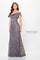 Formal Dresses A Line Long Formal Beaded Evening Dress Charcoal