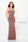 Prom Dresses Long Beaded Formal Floral Pattern Prom Dress Bronze