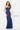 Prom Dresses Long Beaded Formal Floral Pattern Prom Dress Navy Blue