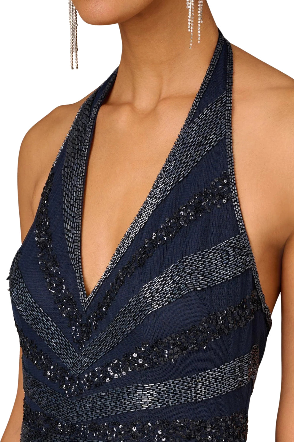 Prom Dresses Formal Long Beaded Prom Dress Navy