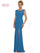 Prom Dresses Long Sleeveless Fitted Formal Dress Teal