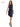 Cocktail Dresses Short Sheer Draped Back Cocktail Dress Navy