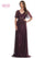 Mother of the Bride Dresses Mother of the Bride Long Beaded Short Sleeve Dress Wine