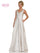 Formal Dresses Long Sleeveless V Neck Jacquard Formal Dress Champagne