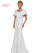 Mother of the Bride Dresses Mother of the Bride Flutter Sleeve V Neck Long Dress Silver