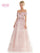 Formal Dresses Formal Off Shoulder Embroidered Tulle Dress Blush