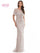 Mother of the Bride Dresses Mother of the Bride Beaded Mesh Short Sleeve Dress Champagne