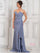 Formal Dresses Long Fitted Formal Prom Beaded Dress Slate Blue