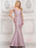 Formal Dresses Long 3D Floral Formal Prom Mermaid Dress Dusty Rose