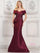Formal Dresses Long Beaded Formal Prom Fitted Dress Burgundy