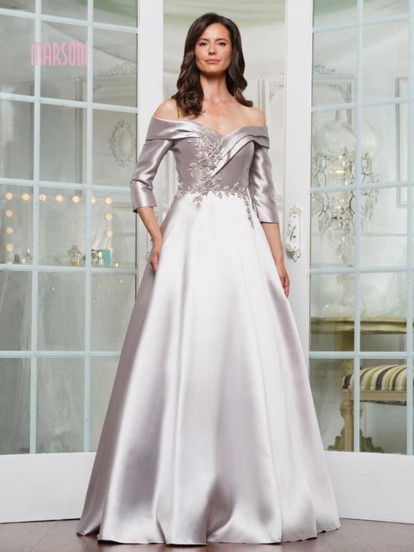Formal Dresses Fitted Floral Formal Dress Taupe