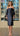 Cocktail Dresses Short Fitted Knee Length Cocktail Dress Navy