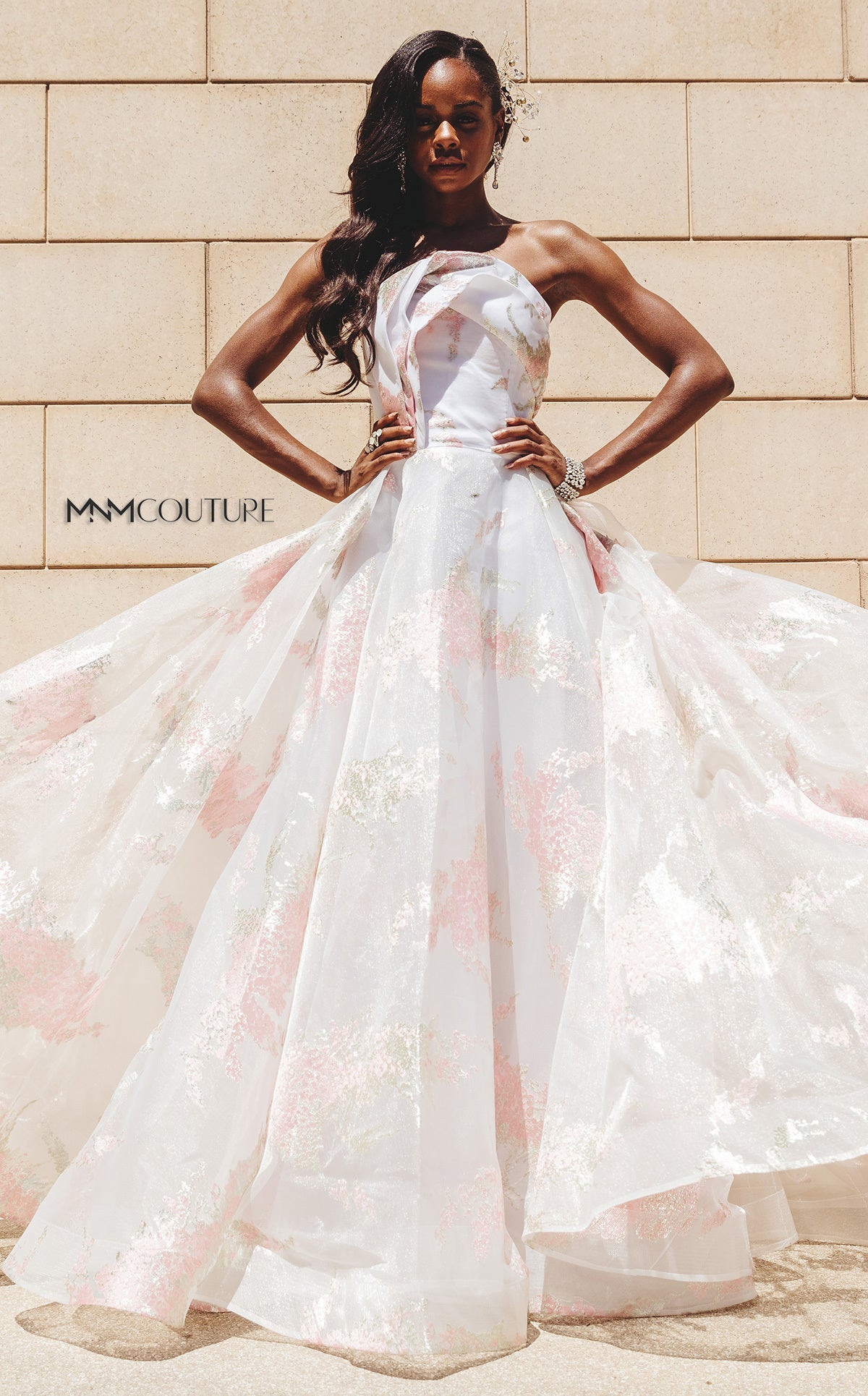 Formal Dresses Long Ball Gown Pleated Metallic Evening Prom Dress Pink