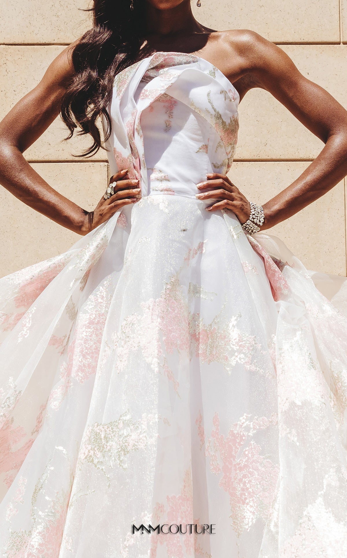 Formal Dresses Long Ball Gown Pleated Metallic Evening Prom Dress Pink