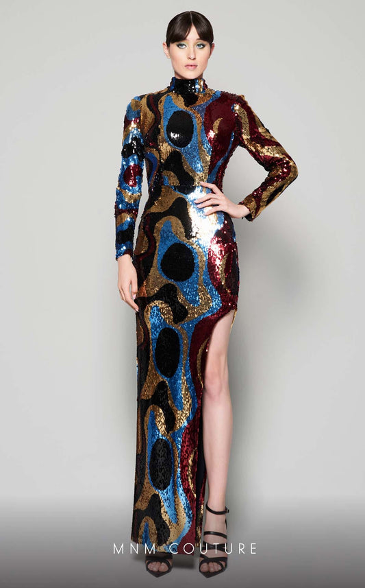 Formal Dresses Fitted Long Sleeve Formal Sequin Evening Dress Black