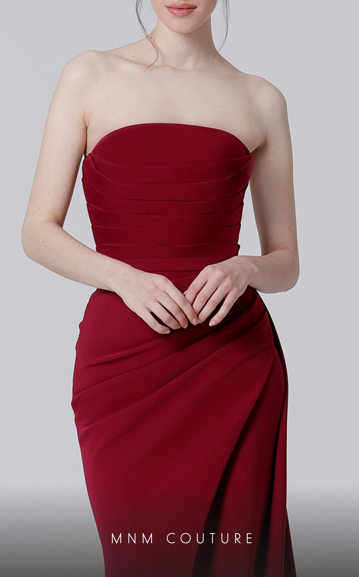 Formal Dresses Long Fitted Formal Evening Slit Mermaid Dress  Cherry