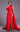 Formal Dresses Fitted Overskirt Long Slit Formal Dress Red