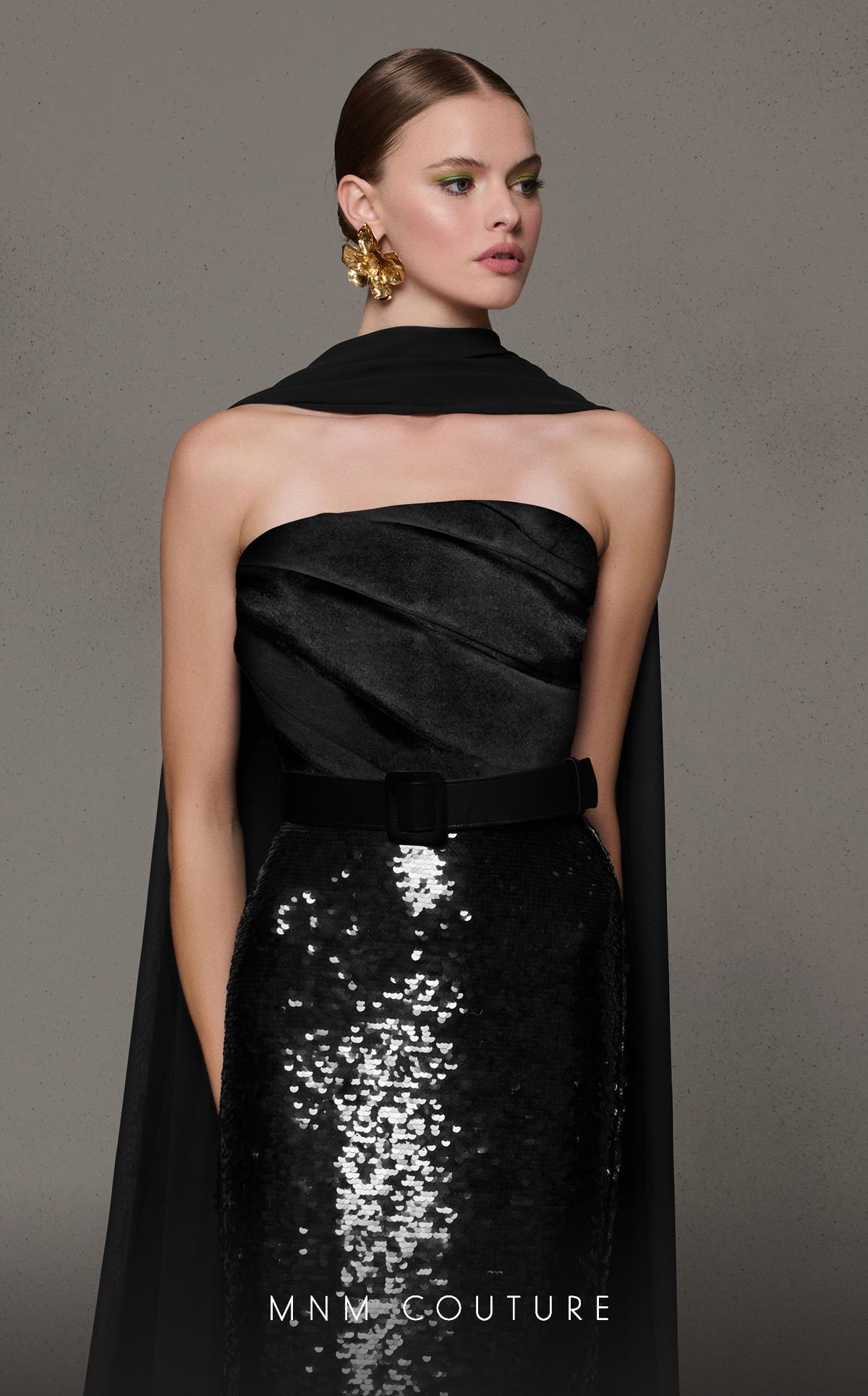 Formal Dresses Prom Pleated Sequin Long Formal Dress Black