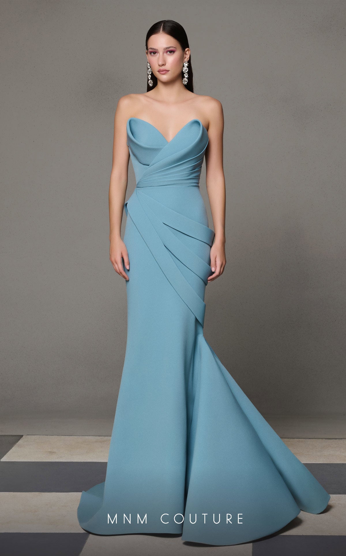 Formal Dresses Prom Pleated Long Mermaid Formal Dress Mint