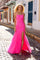 Prom Dresses Fitted Long Prom Dress Hot Pink