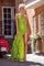 Prom Dresses Long One Shoulder Feather Skirt Prom Dress Lime
