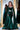 Prom Dresses Long Cape Sleeve Velvet Mermaid Prom Gown Emerald