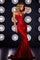 Prom Dresses Long Mermaid Strapless Metalli Prom Gown Red