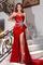 Prom Dresses Long Strapless Sweetheart  Prom Gown Deep Red