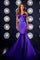 Prom Dresses Long Strapless Satin Mermaid Prom Gown Purple