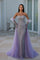 Prom Dresses Long Off Shoulder Beaded Prom Dress Lilac