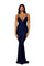 Prom Dresses Long Spaghetti strap Mermaid Prom Gown Navy