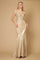 Long Off-the-Shoulder Lace Formal Evening Dress – Silver
