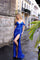 Prom Dresses Sequins Long Prom Slit Dress Royal Blue