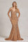 Nox Anabel G1146 Long One Shoulder Formal Prom Dress Gold