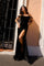 Prom Dresses Long Train Corset Prom Dress Black
