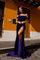 Prom Dresses Long Train Corset Prom Dress Dark Royal Blue