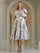 Cocktail Dresses Midi Length A Line Cocktail Dress Blue Multi