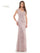 Rina di Montella Long Formal Cap Sleeve Dress 2723 - The Dress Outlet