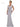 Formal Dresses Fit and Flare Long Wrapped Bodice Formal Dress Grey