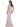 Formal Dresses Fit and Flare Long Wrapped Bodice Formal Dress Dusty Rose