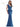 Formal Dresses Fit and Flare Long Wrapped Bodice Formal Dress Teal