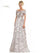 Formal Dresses Long A Line Formal Jacquard Dress Rose Multi