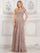 Formal Dresses Long Formal Prom Beaded A Line Dress Mauve