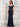 Formal Dresses Ruched Skirt Formal Long Dress Navy
