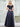 Formal Dresses Fitted Long Beaded Formal Dress Navy