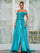 Plus Size Dresses Beaded 3D Floral Long Plus Size Formal Dress Teal Green