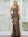 Plus Size Dresses Long Plus Size Formal Evening Dress Black Gold